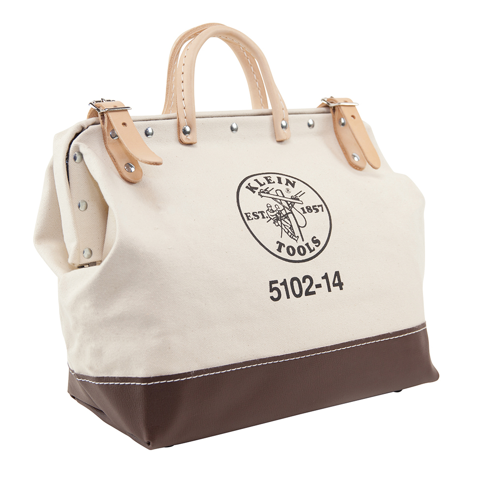 5102-14 Heavy Duty Traditional Tool Bag, #8 Canvas, Maroon/Tan