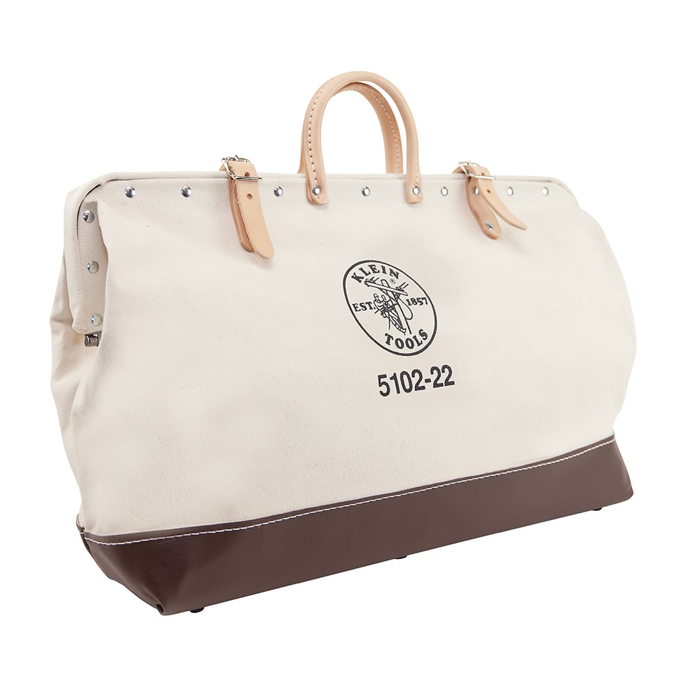 5102-22 Heavy Duty Traditional Tool Bag, #8 Canvas, Maroon/Tan