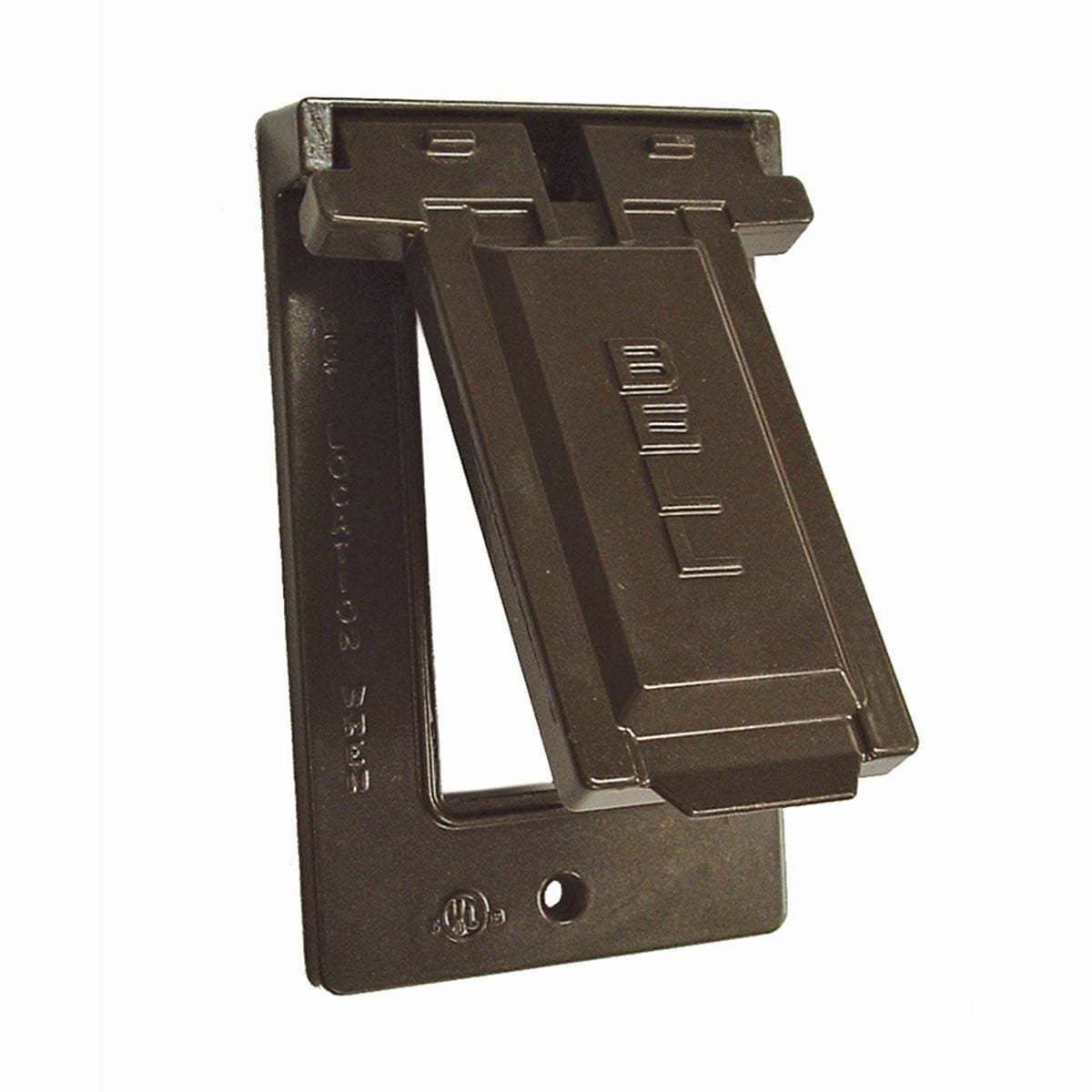 5103-2 GFCI Weatherproof Flip Cover, 2-13/16 in L x 4-9/16 in W x 51/64 to 4-1/2 in D, Die Cast Aluminum