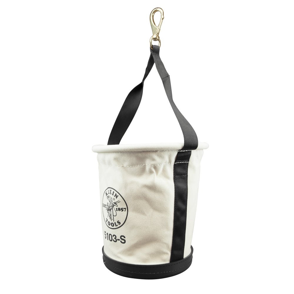 5103S Heavy Duty Tapered Wall Bucket, 12 in H, 1 Pockets, #4 Canvas