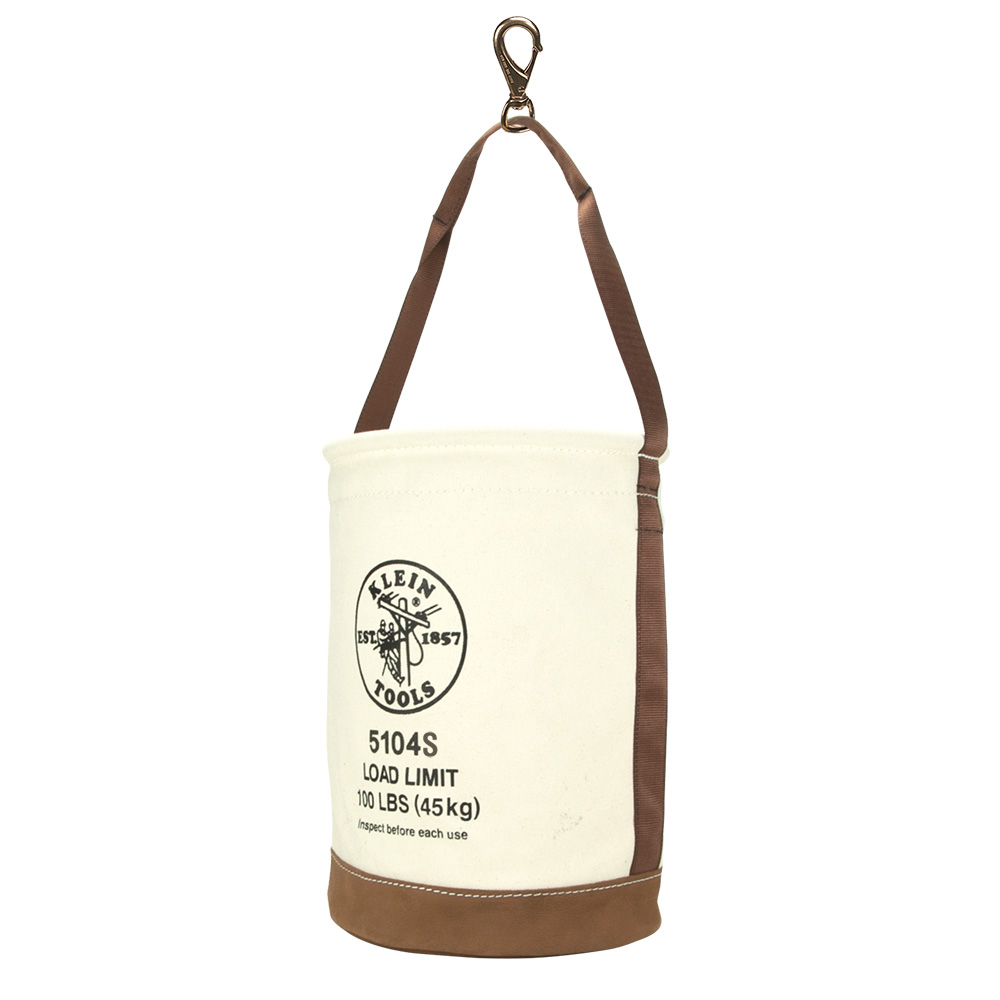 5104S Heavy Duty Bottom Bucket, 17 in H, 1 Pocket, #4 Canvas