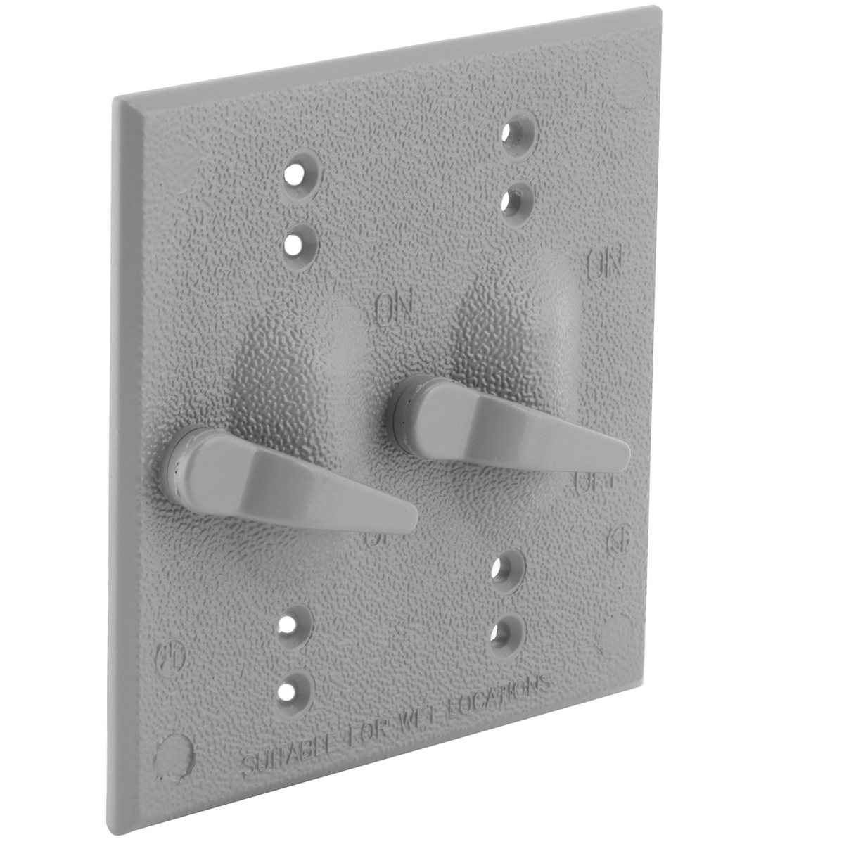5125-0 Weatherproof Lever Switch Cover, 4-17/32 in L x 4-17/32 in W x 0.859 in D, Toggle Switch Cover, Die Cast Aluminum