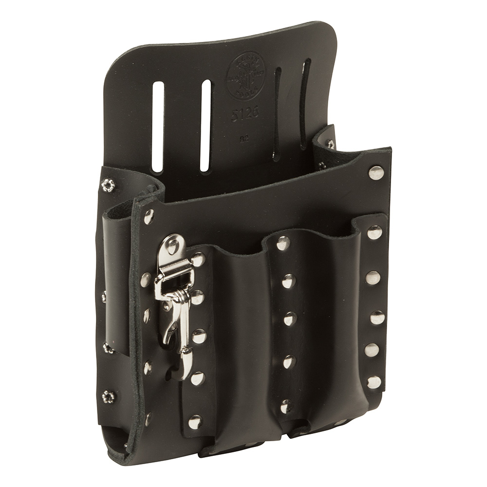 5126 6-Pocket Tool Pouch, Leather, Black