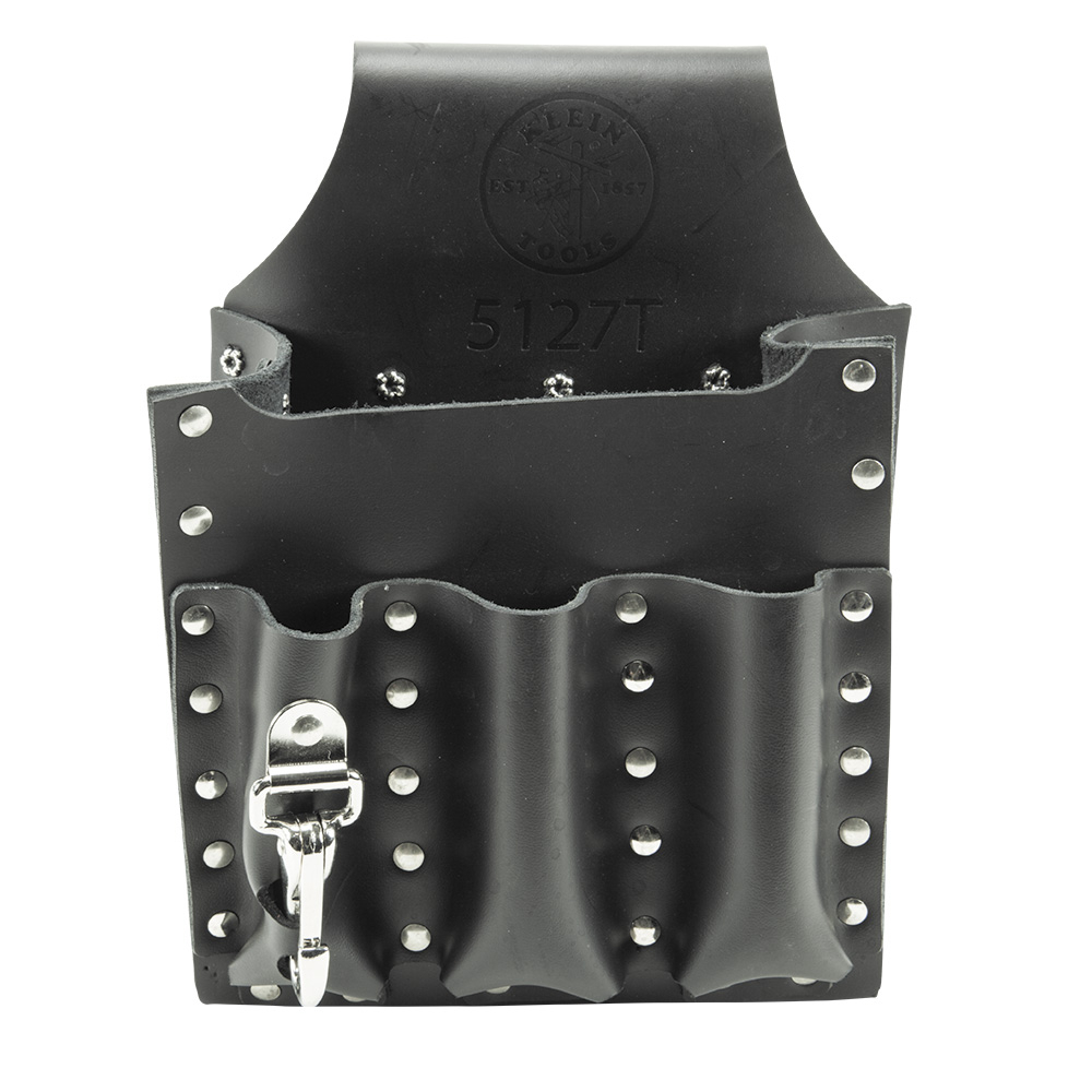 5127T 6-Pocket Tool Pouch, Leather, Black