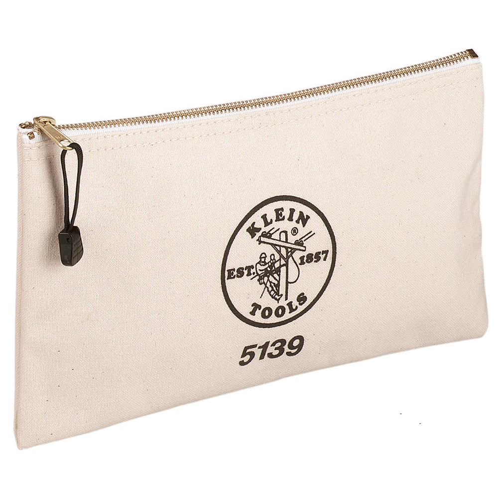 5139 Zipper Tool Bag, #10 Canvas, White
