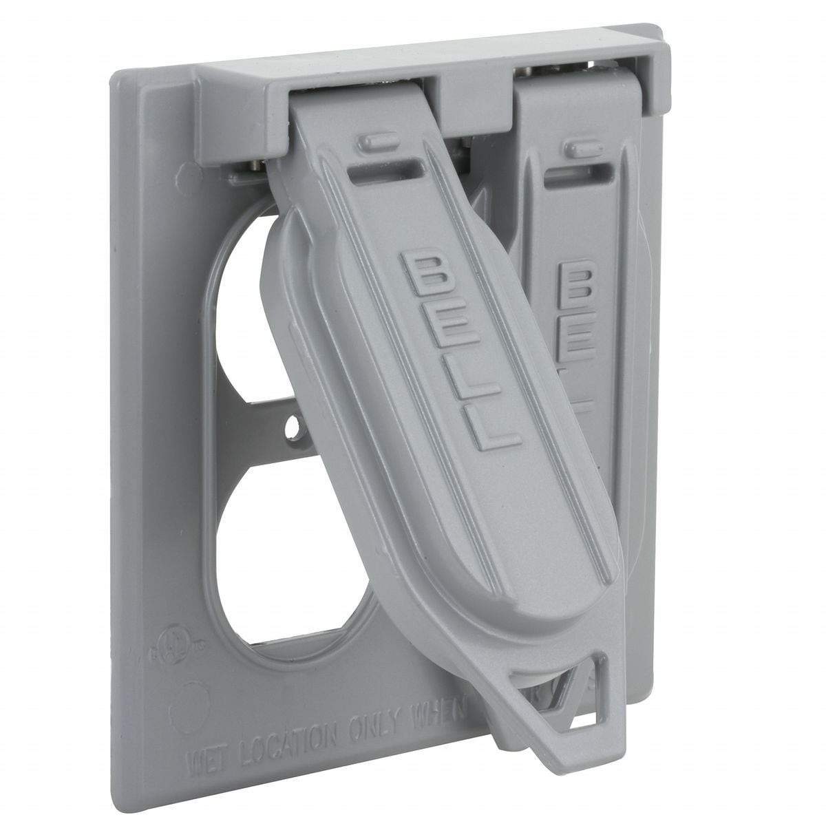 5148-0 Weatherproof Flip Cover, 4.531 in L x 4-17/32 in W x 1 to 4-1/2 in D, Die Cast Aluminum
