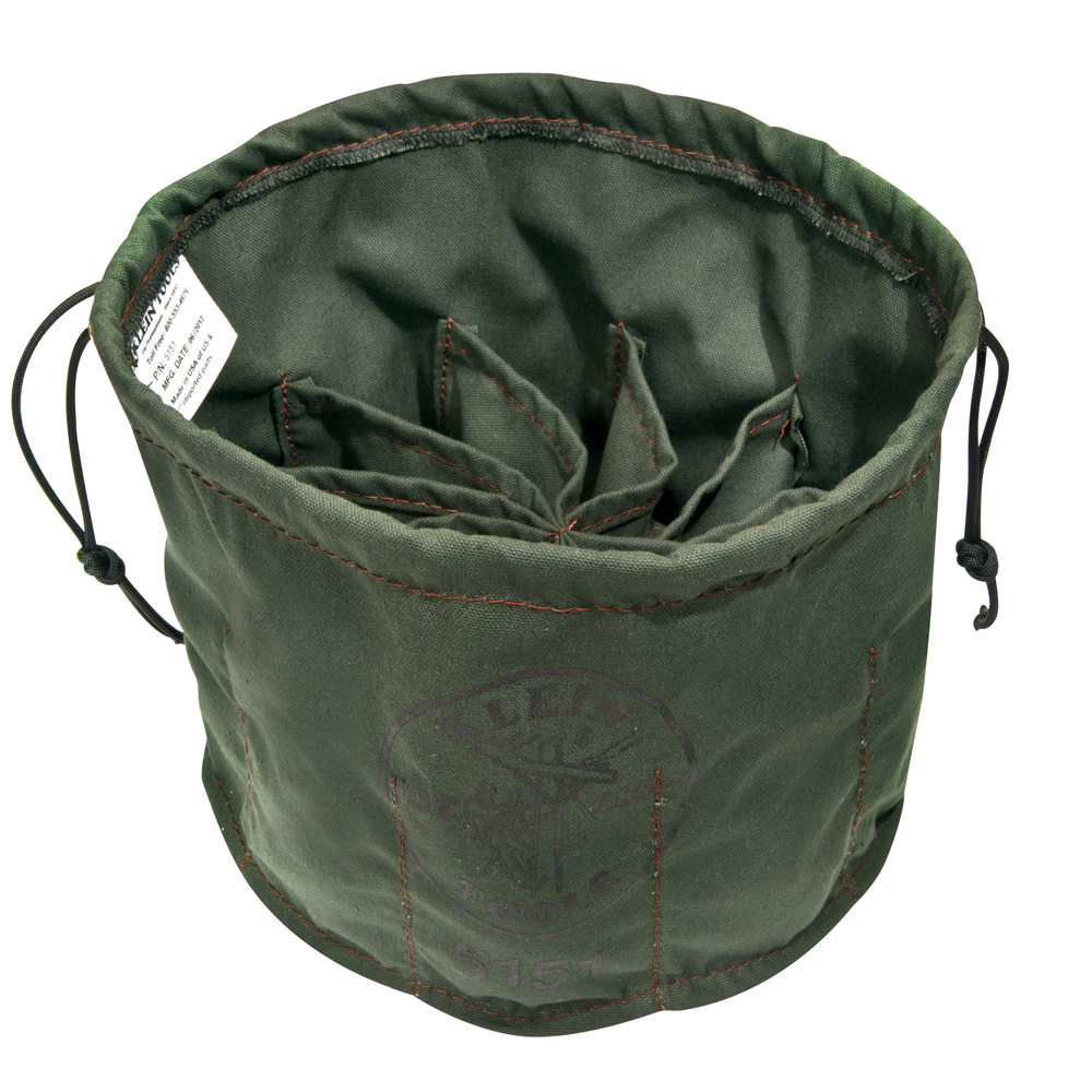 5151 Drawstring Bag, Olive Canvas, Black