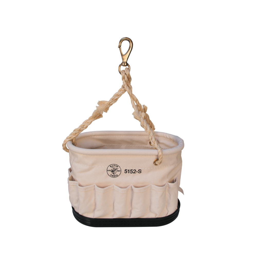 5152S Oval Bucket, 10 in H x 7 in W x 7-1/4 in D, 41 Pockets, #6 Canvas