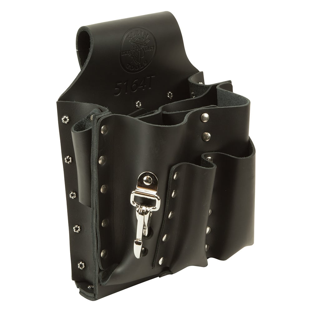 5164T 8-Pocket Tool Pouch, Leather, Black
