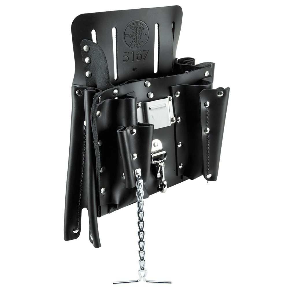 5167 11-Pocket Tool Pouch, Leather, Black