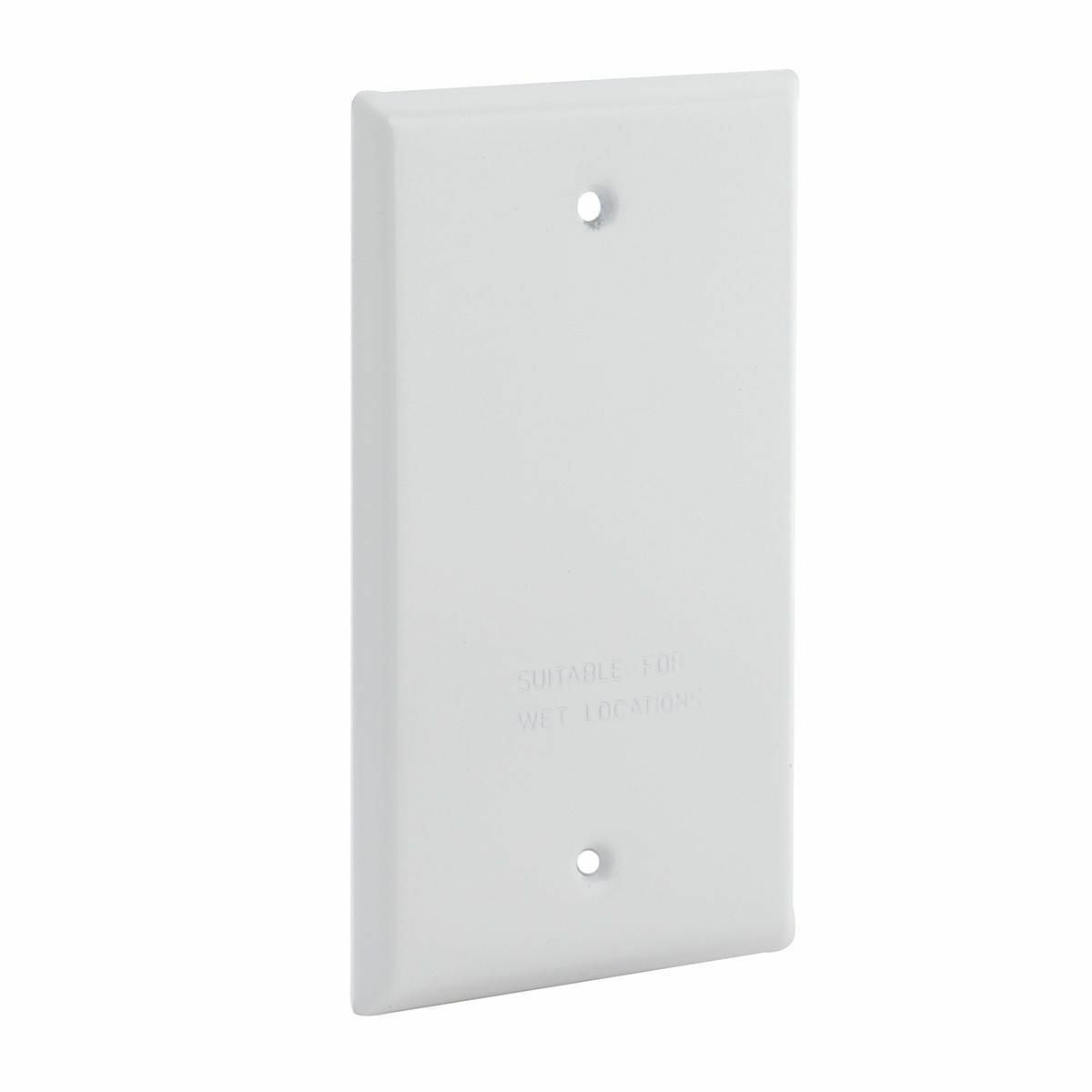 5173-1 Weatherproof Blank Cover, 2.781 in L x 4-17/32 in W x 1/8 in D, Die Cast Aluminum