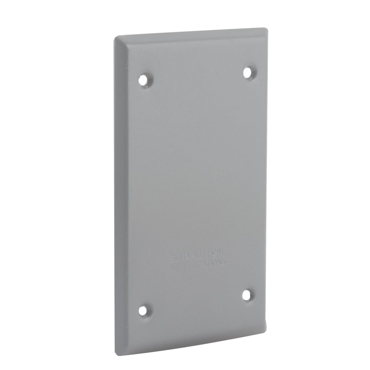 5174-0 Weatherproof Blank Cover, 2.781 in L x 4-17/32 in W x 1/4 in D, Blank/Flat Cover, Die Cast Aluminum