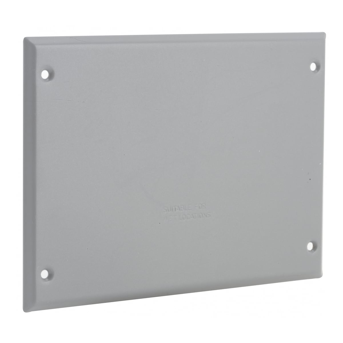 5177-0 Weatherproof Blank Cover, 6.406 in L x 4-1/2 in W x 1/4 in D, Blank/Flat Cover, Die Cast Aluminum