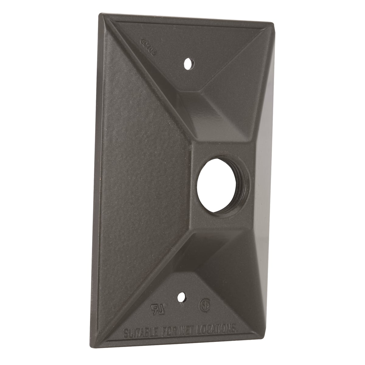 5186-2 Weatherproof Cluster Cover, 2-27/32 in L x 4-19/32 in W, Die Cast Aluminum