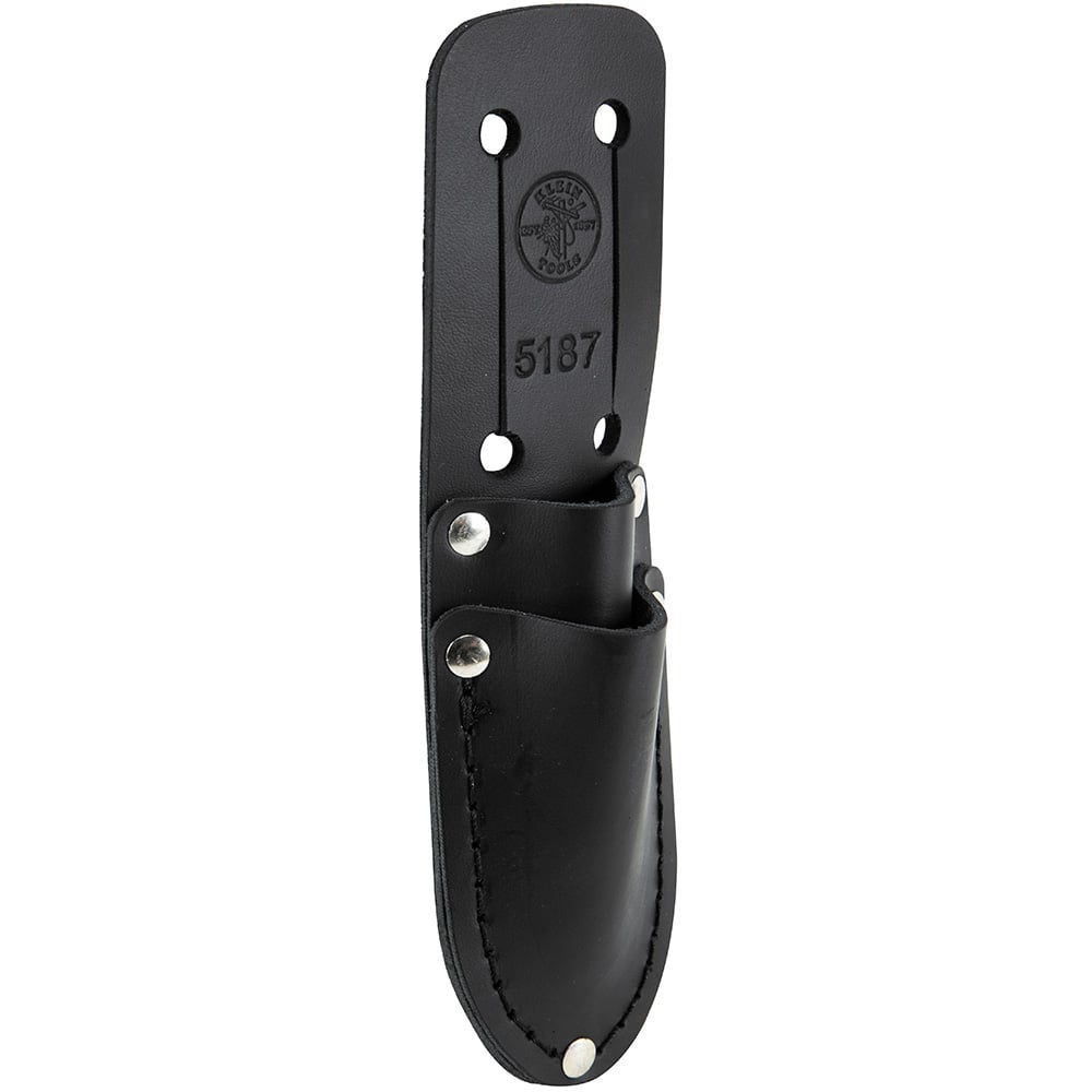 5187 Slotted Scissors and Cable Splicer Knife Holder, Leather, Black