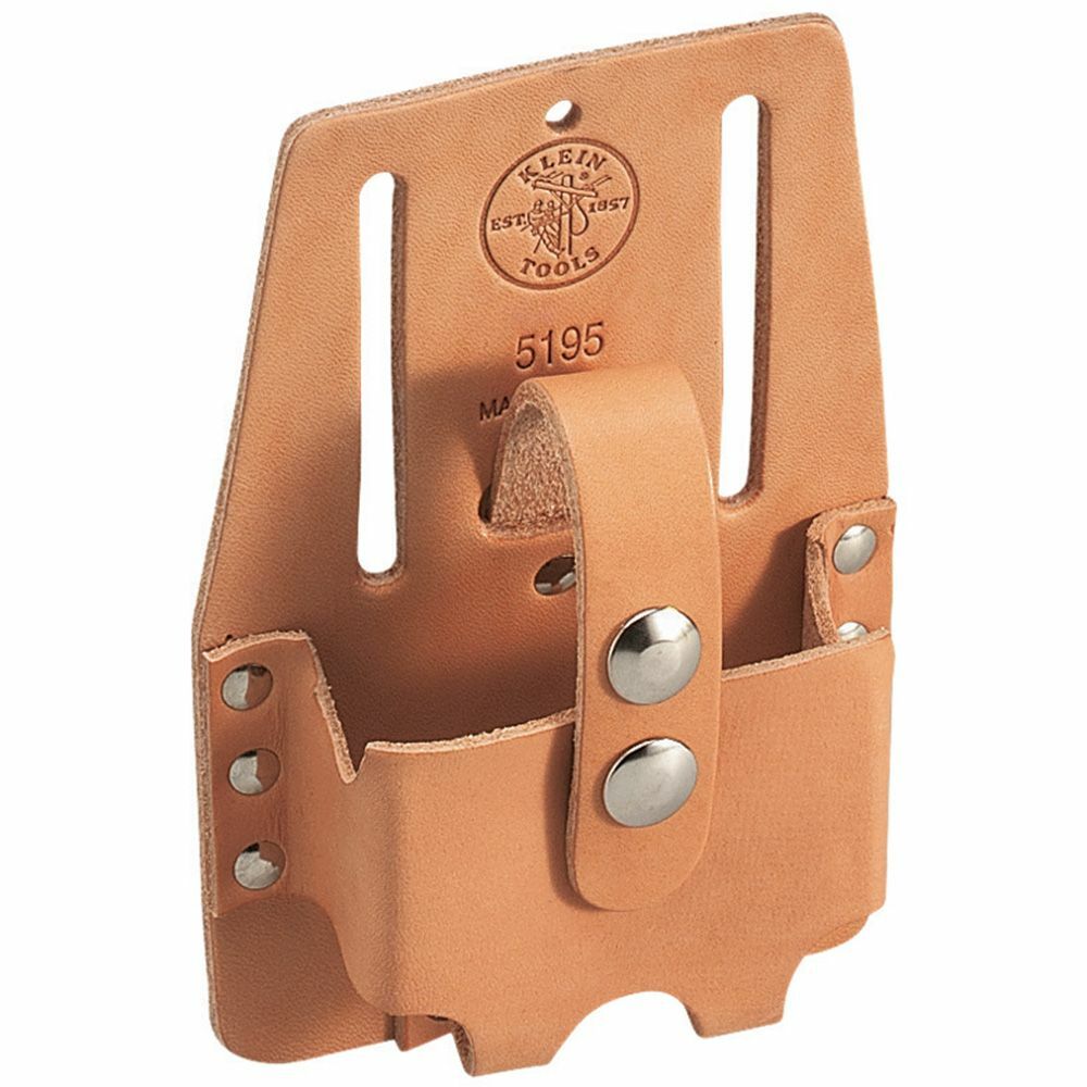 5195 1-Pocket Medium Slotted Tape Measure Holder, Leather, Natural