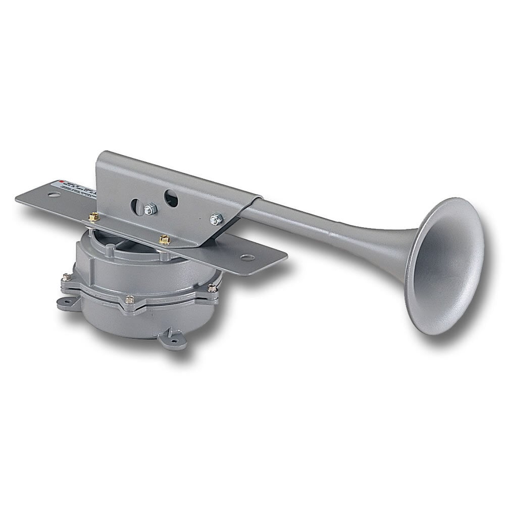 52-024-1 52 Series Resonating Horn, 24 V DC, 4 A, 114 dB Sound, Outdoor, Surface Mount, Gray, ARRA Compliant|BAA Compliant|CSA Certified|cUL Listed|FM Approved|UL Listed