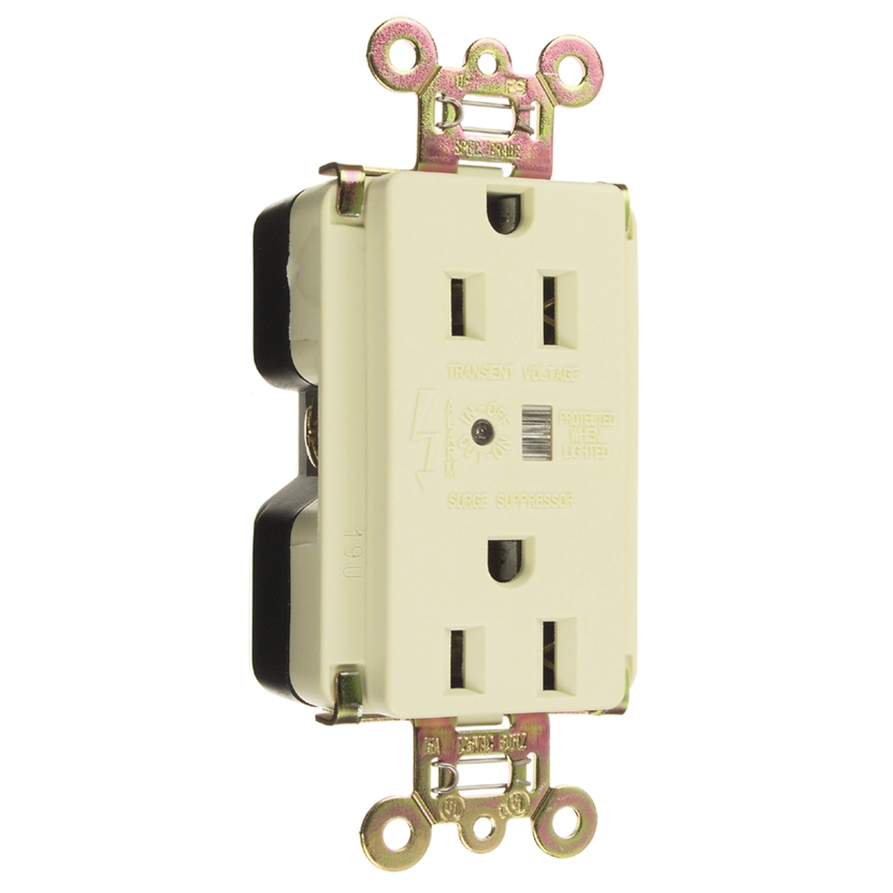 5262ISP 15 Amp 125V Extra  Surge Protective Duplex Receptacle, Ivory