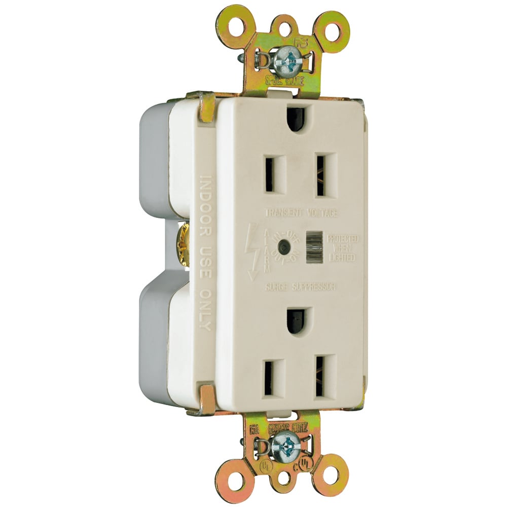 5262LASP 15 Amp 125V Extra  Surge Protective Duplex Receptacle, Light Almond