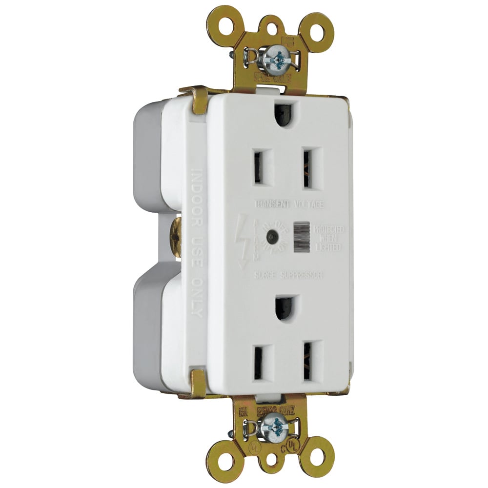 5262WSP 15 Amp 125V Extra  Surge Protective Duplex Receptacle, White