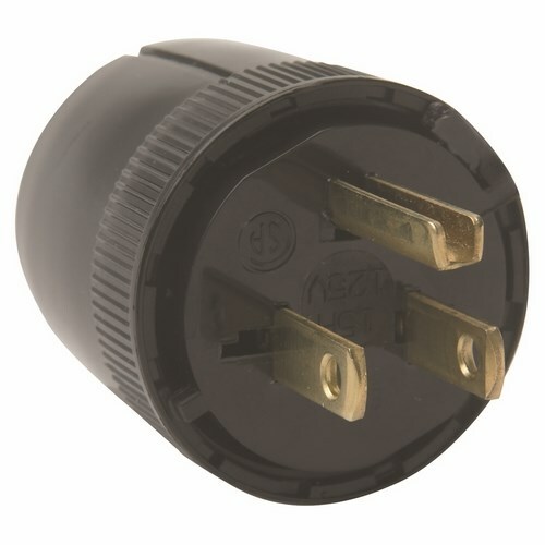 5276BK Medium-Duty Dead Front Plug, Black
