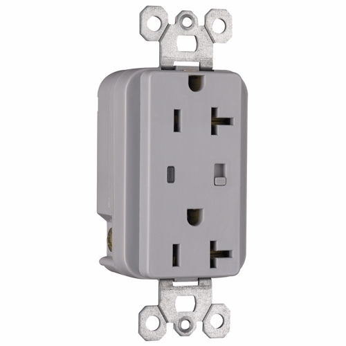 5362GRYSP 20 Amp 125V Extra  Surge Protective Duplex Receptacle, Gray