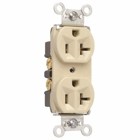 Hard Use Spec Grade Duplex Receptacle Back and, Side Wire 20amp 125volt Ivory