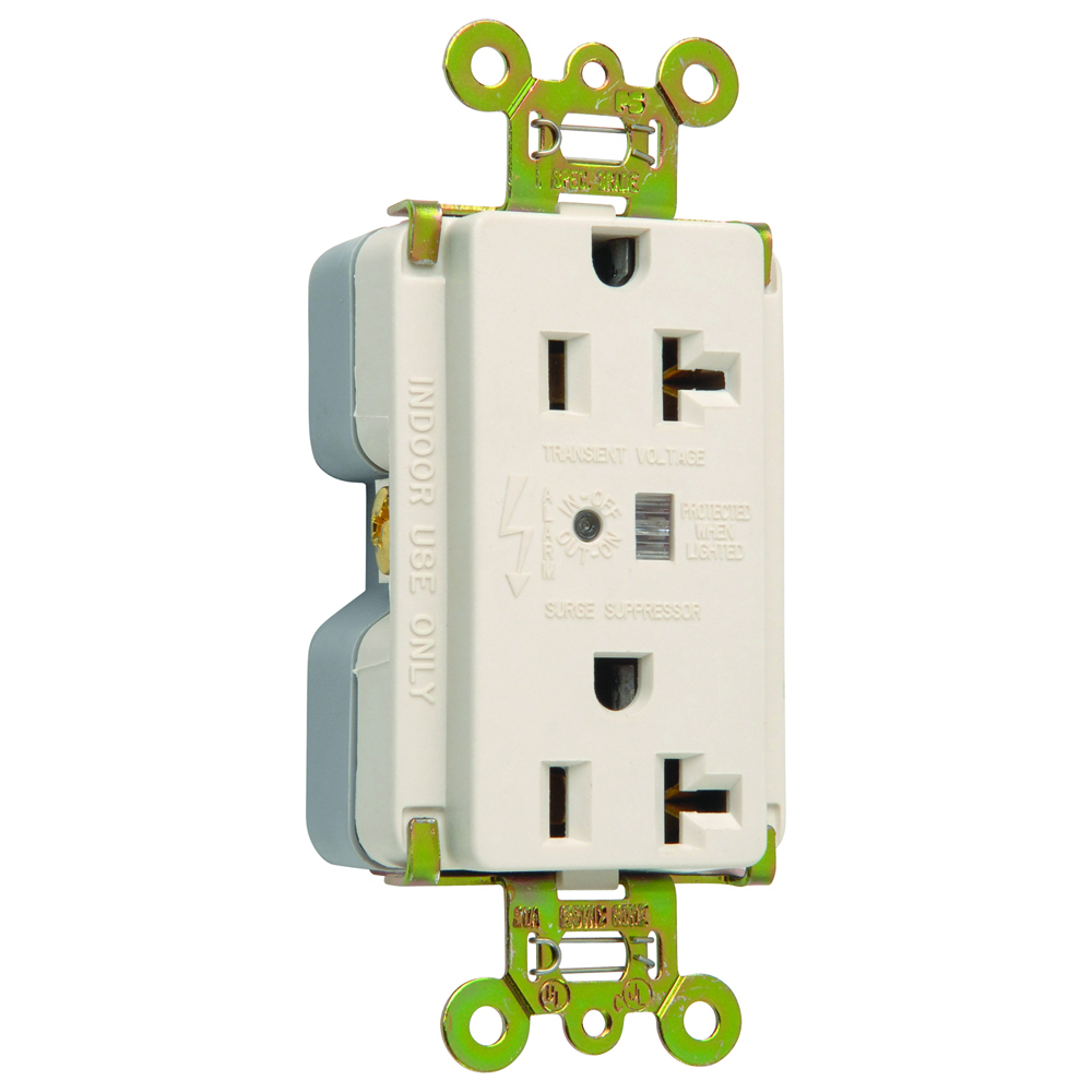 5362LASP 20 Amp 125V Extra  Surge Protective Duplex Receptacle, Light Almond
