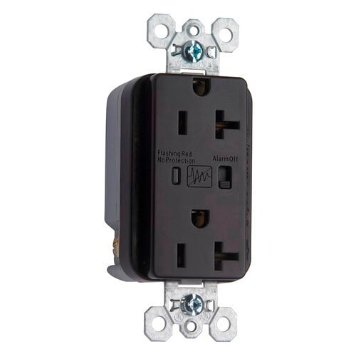 5362SP 20 Amp 125V Extra  Surge Protective Duplex Receptacle, Brown