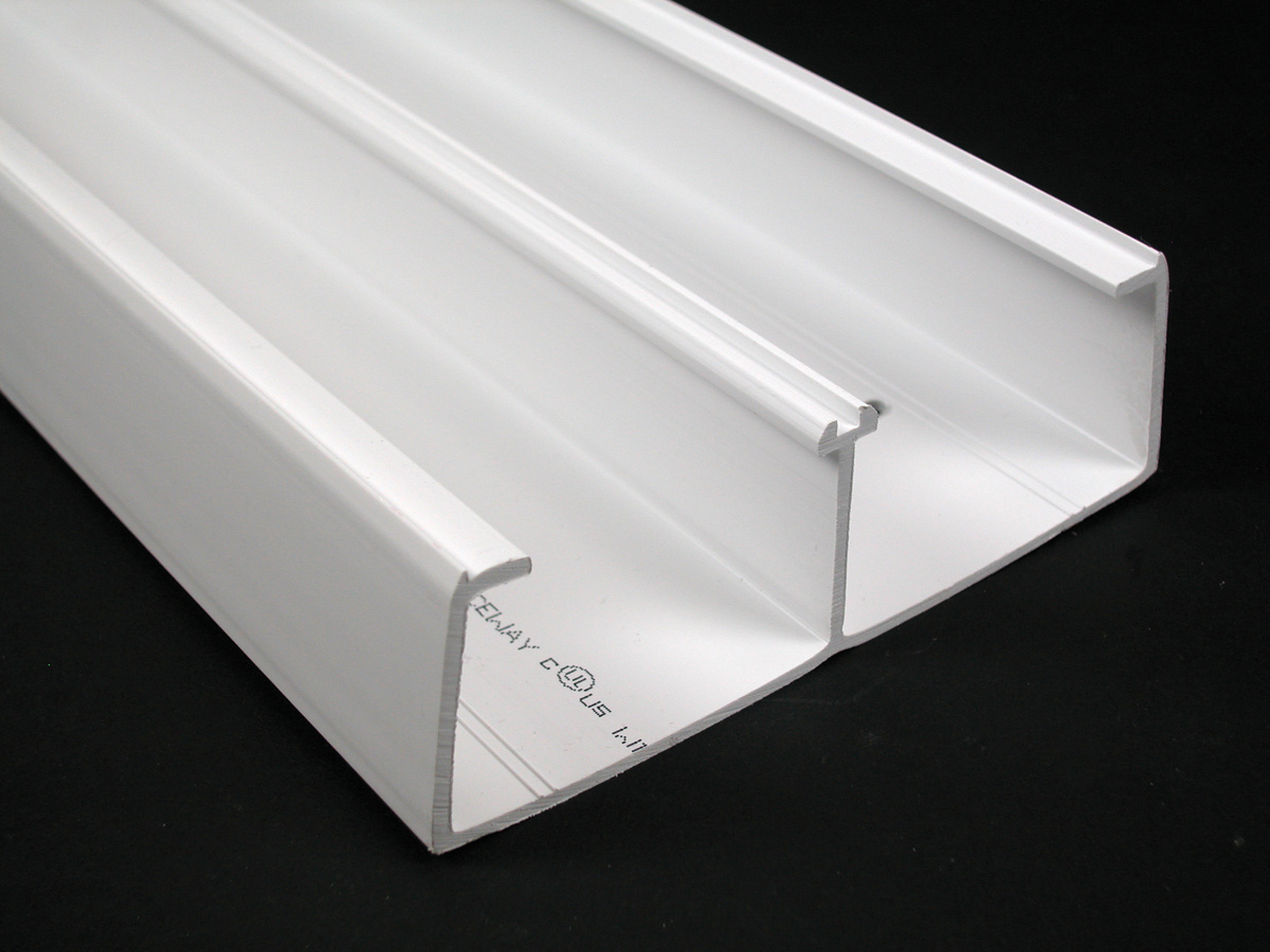 Non-Metallic Two Compartment Raceway Base; Ivory