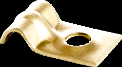 Jiffy Clip, One Hole Strap, Fits 1/4" Tubing, Brass