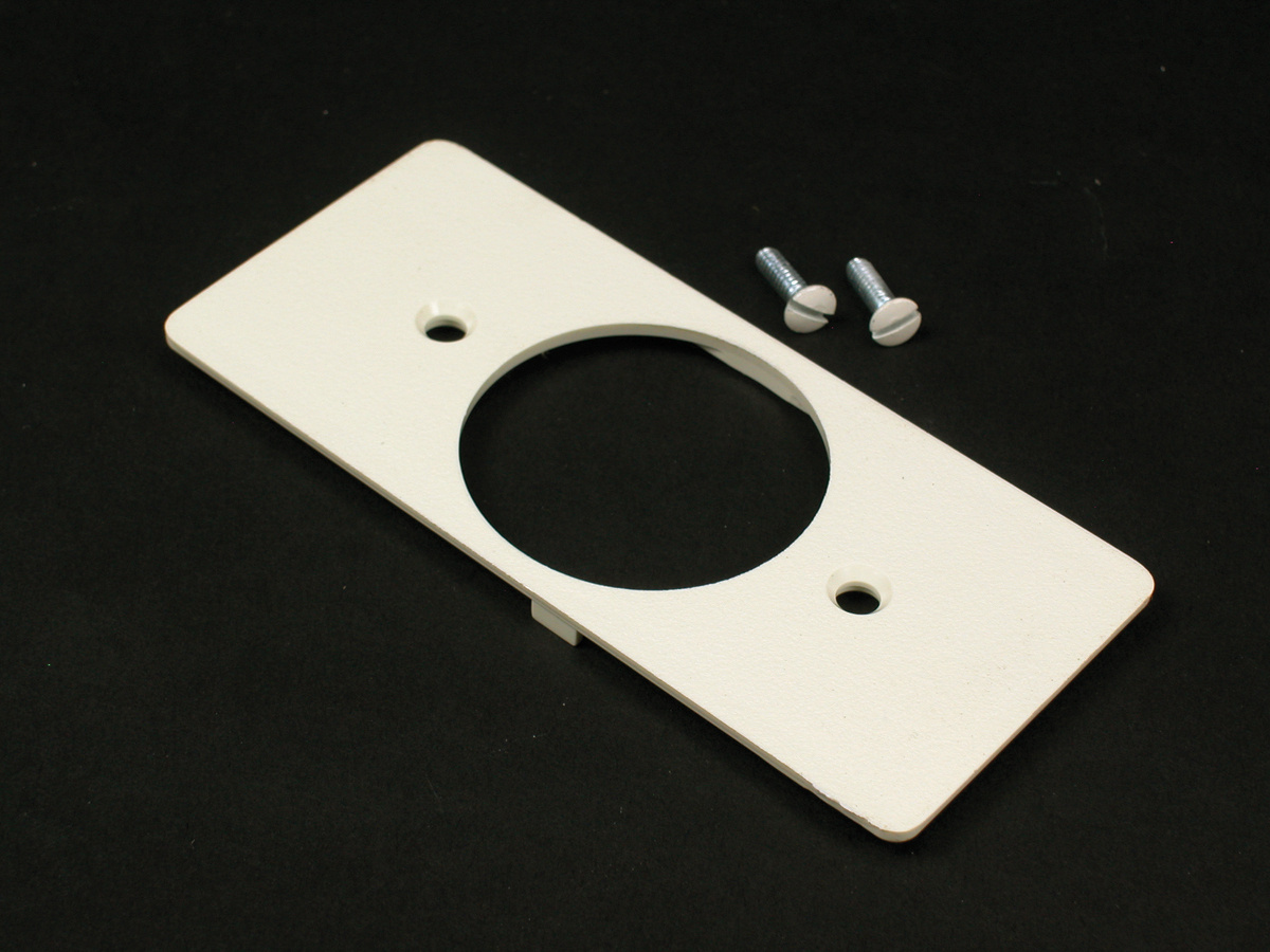 Steel, 1-Gang, Single Receptacle Cover, 5500 Series. Size: 1.59" Diameter. Ivory.