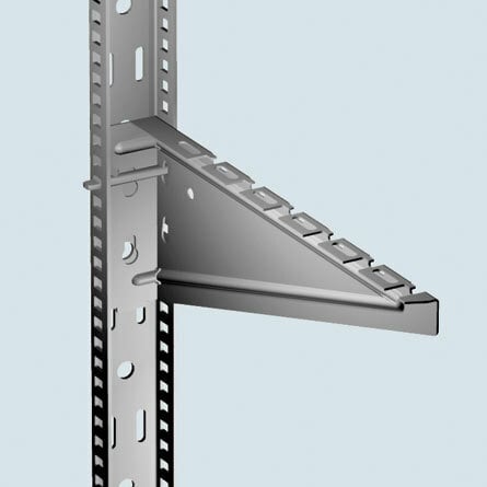 557610 EDF Mounting Rail, For Use With FASU Bracket, Wire Mesh Cable Tray, 24.8 in L x 4 in W x 1.024 in H, Carbon Steel