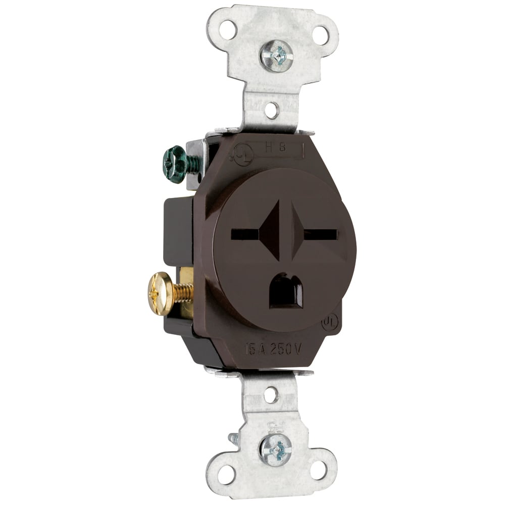 5651 Heavy-Duty Spec Grade Single Receptacle Side Wire 15 Amp 250V