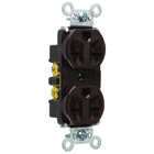 Heavy-Duty Spec Grade Duplex Receptacle Back and, Side Wire 15amp 250volt Brown