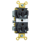 Industrial Extra Heavy-Duty Spec Grade Duplex Receptacle Back and, Side Wire 15amp 250volt Brown