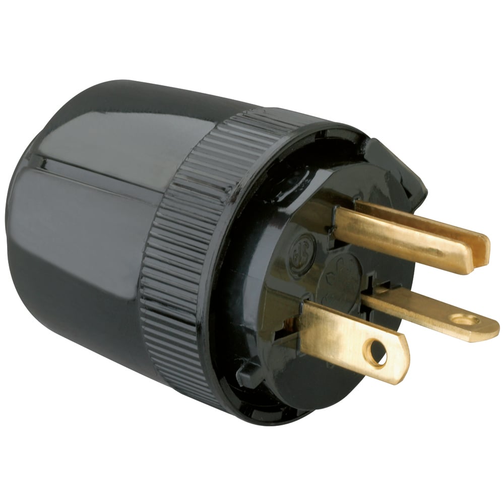 5864BK Medium-Duty Dead Front Plug, Black