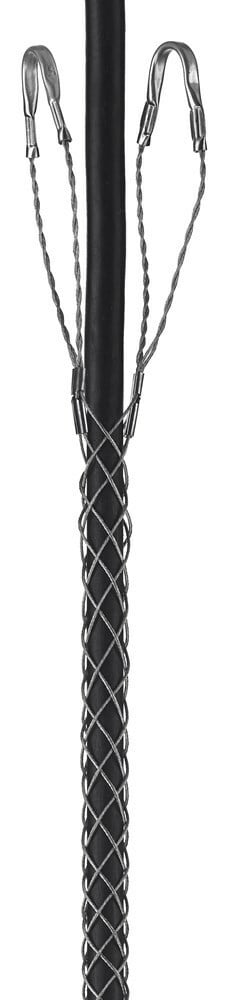 2201008 Standard Duty Closed Mesh Double Eye Single Weave Support Grip, 215 lb Breaking Strength, 1.7 to 2 in Cable, Bronze, TiN Coated