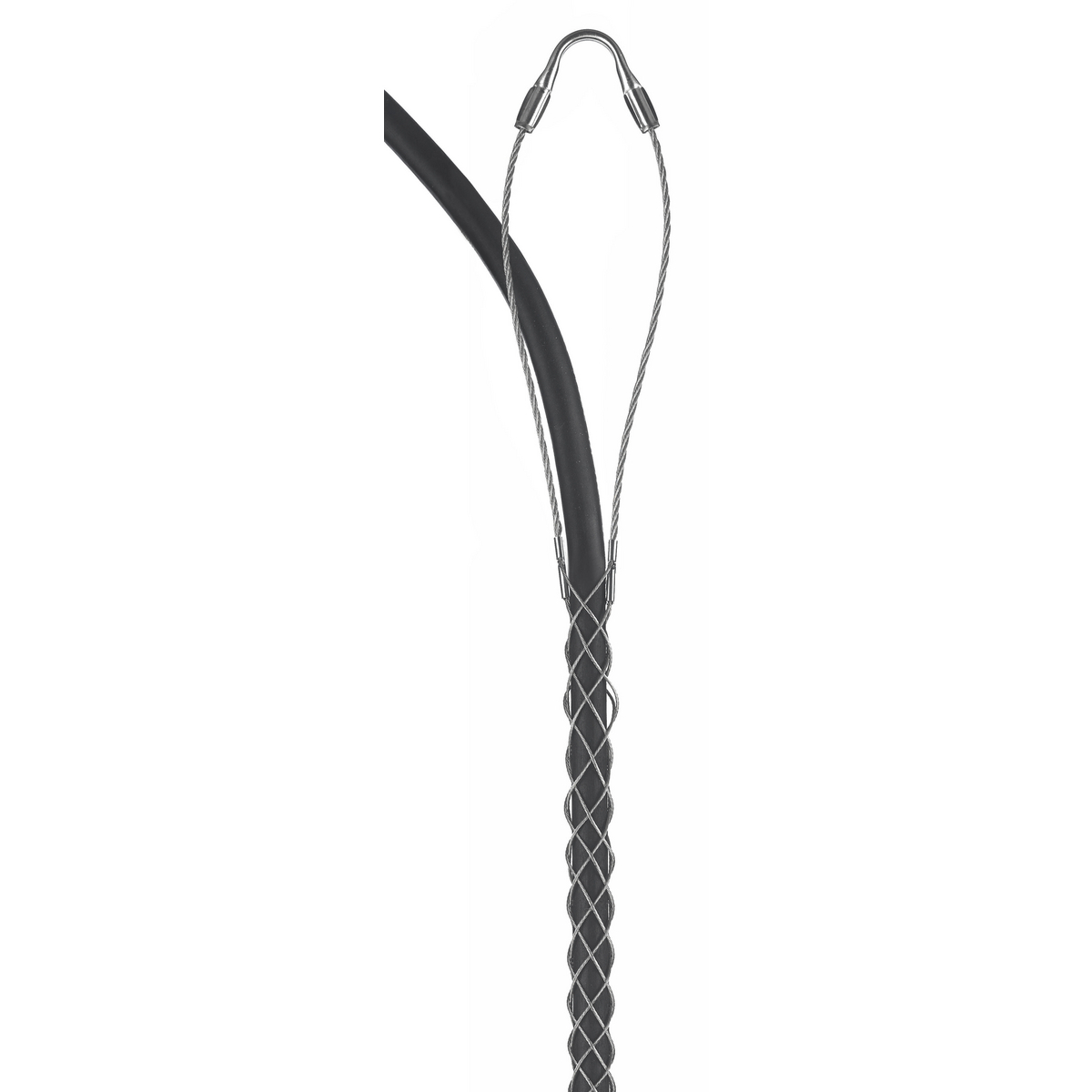 02201022 Standard Duty Closed Mesh Single Eye Single Weave Support Grip, 326 lb Breaking Strength, 2.5 to 2.99 in Cable, Bronze, TiN Coated