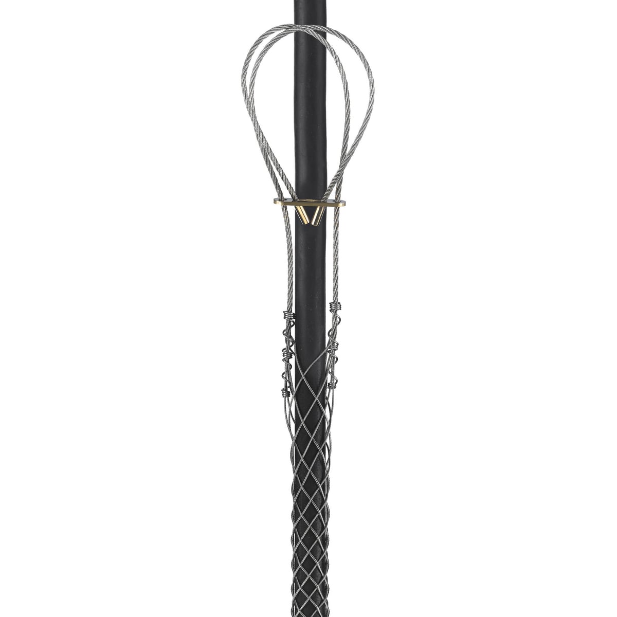 02201056 Standard Duty Closed Mesh Universal Eye Single Weave Support Grip, 215 lb Breaking Strength, 1.75 to 1.99 in Cable, Bronze, TiN Coated