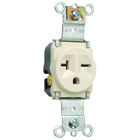 Heavy-Duty Spec Grade Single Receptacle Back and, Side Wire 20amp 250volt Light Almond