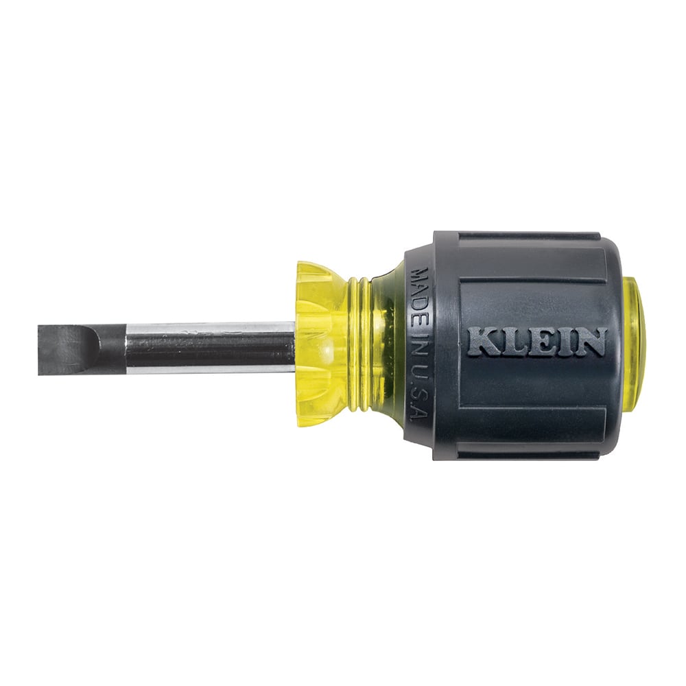 600-1 Cushion-Grip Screwdriver, 5/16 in Cabinet Point, Steel Shank, 3-7/16 in OAL, Rubber Handle, Polished Chrome, ANSI/ASME Specified