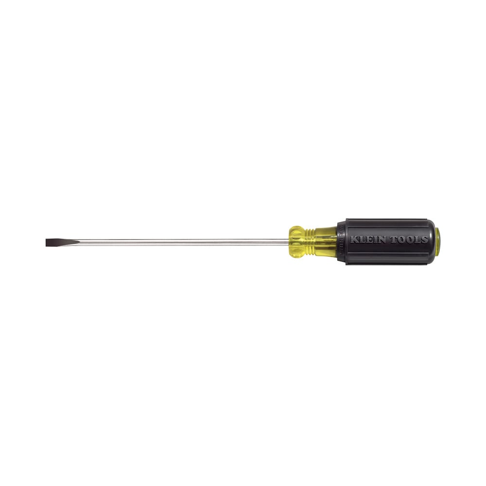 601-10 Cushion-Grip Screwdriver, 3/16 in Cabinet Point, Steel Shank, 13-3/4 in OAL, Acetate Handle, Polished Chrome, ANSI/ASME Specified