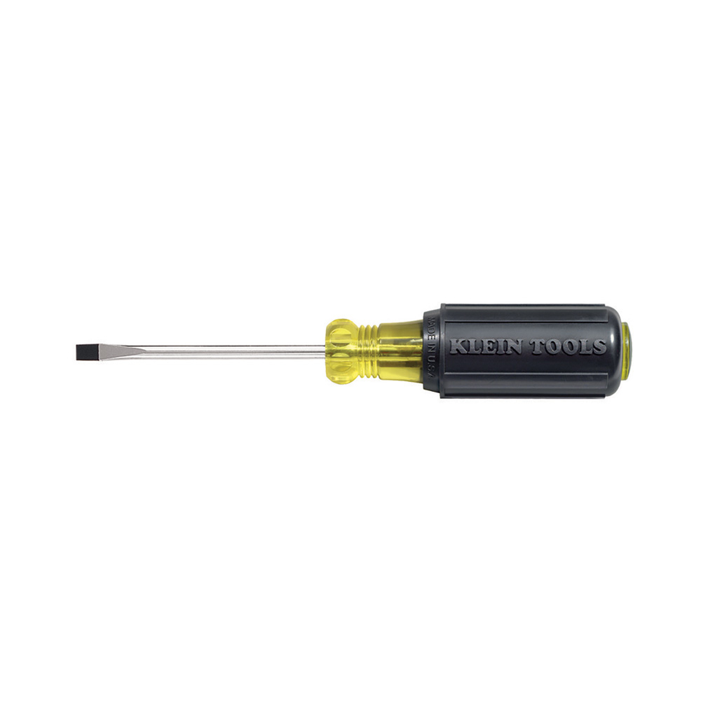 601-3 Cushion-Grip Screwdriver, 3/16 in Cabinet Point, Steel Shank, 6-3/4 in OAL, Rubber Handle, Polished Chrome, ANSI/ASME Specified