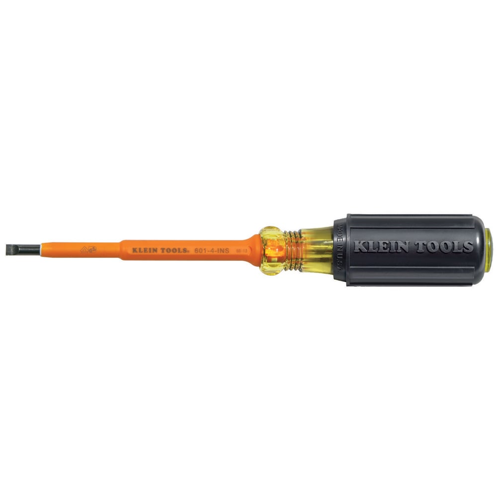 601-4-INS Screwdriver, 3/16 in Cabinet Point, Steel Shank, 7-3/4 in OAL, Plastic Handle, ASTM F1505