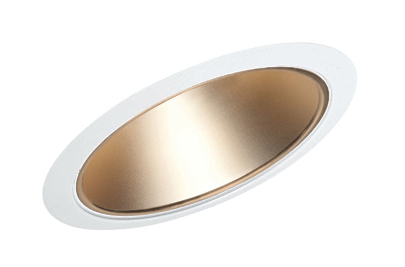 602 HZWH Downlight Super Sloped Cone Trim, 8-3/16 in ID x 9-1/8 in OD, Halogen Lamp, For Use With IC928, TC928, ICPL928, ICPL928R, IC928LED9G4, IC928LED14G4, IC928LWD9G4 Series Housing