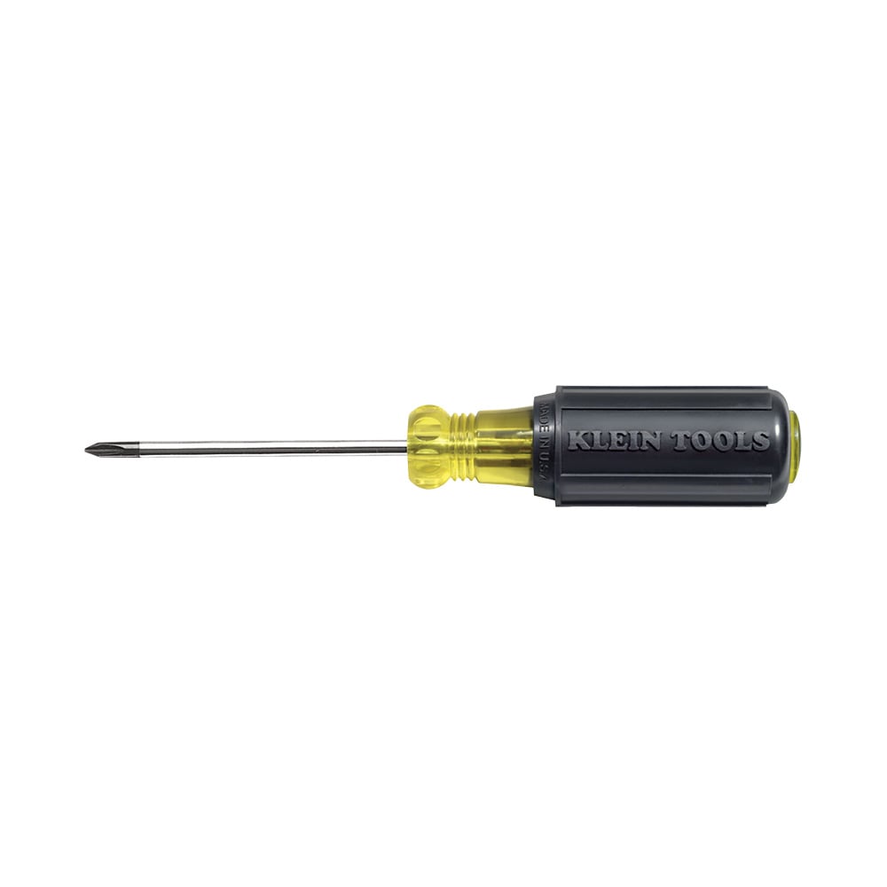 603-3 Cushion-Grip Screwdriver, #1 Phillips Point, Steel Shank, 6-3/4 in OAL, Rubber Handle, Polished Chrome, ANSI/ASME Specified