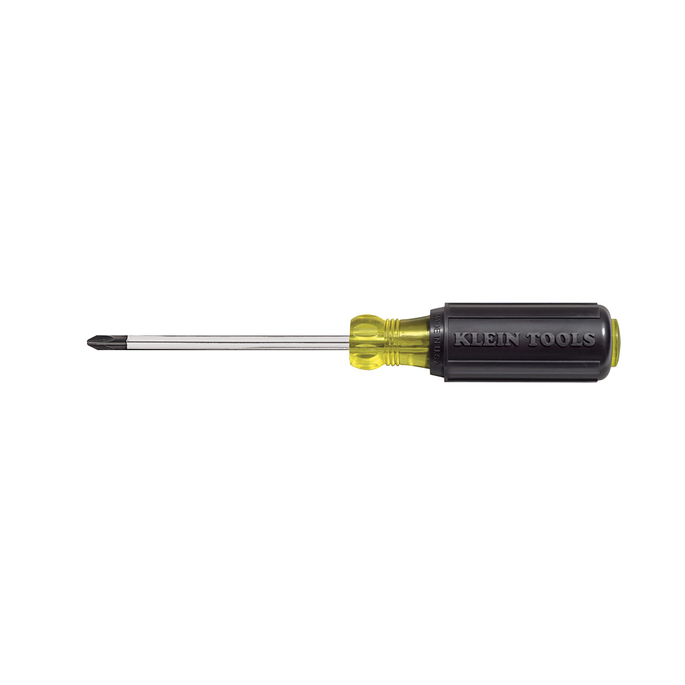 603-4 Cushion-Grip Screwdriver, #2 Phillips Point, Steel Shank, 8-1/4 in OAL, Acetate Handle, Polished Chrome, ANSI/ASME Specified