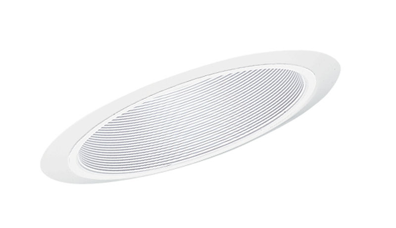 604 WWH Downlight Super Sloped Baffle Downlight Trim, 8-3/16 in ID x 9-1/8 in OD, Halogen Lamp, For Use With IC928, TC928, TC928R, ICPL928-42, ICPL928R-32, IC928LED9G4 Series Housing