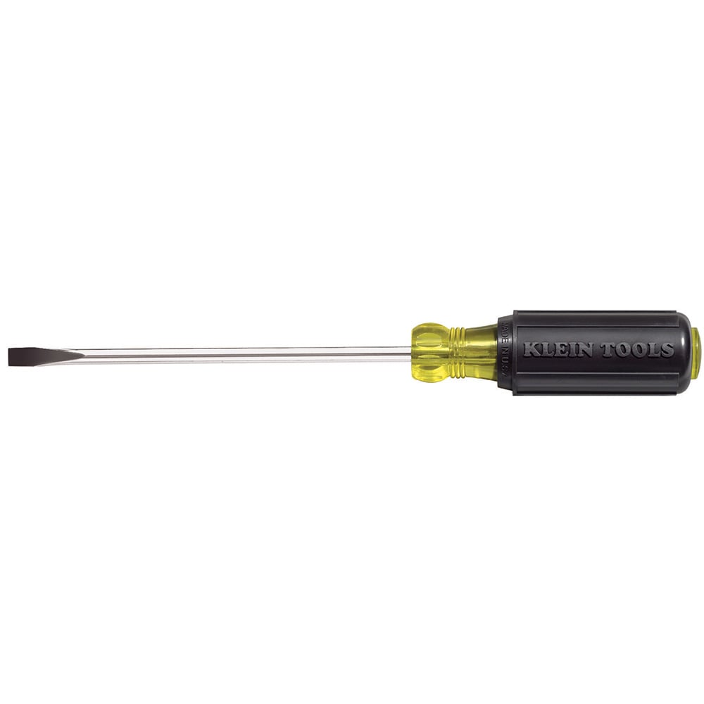 605-6 Cushion-Grip Heavy Duty Screwdriver, 1/4 in Cabinet Point, Steel Shank, 10-11/32 in OAL, Rubber Handle, Polished Chrome, ANSI/ASME Specified